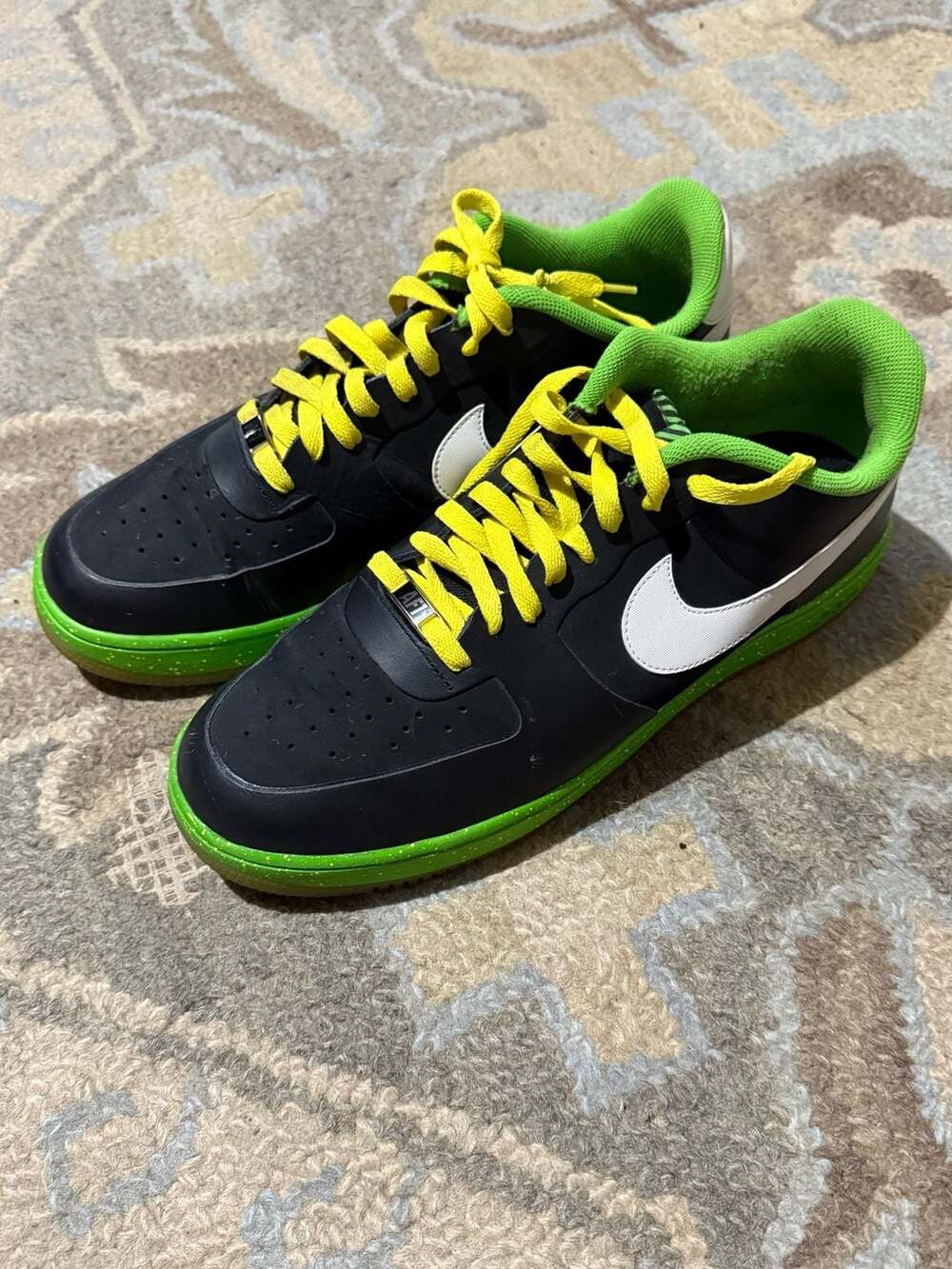 Nike Lunar Force 1 NS Premium Black White Neon Green 629970-001